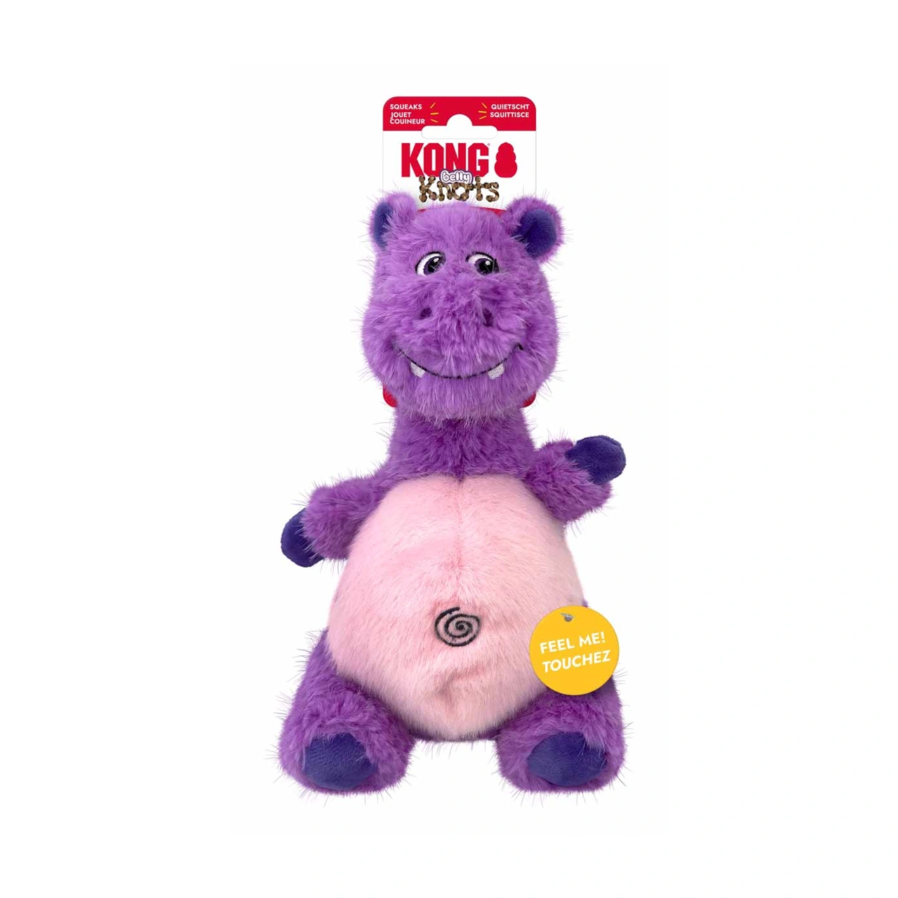 KONG Knots Belly Hippo M/L 28 x 16 x 13 cm - hundebamse med rebkerne